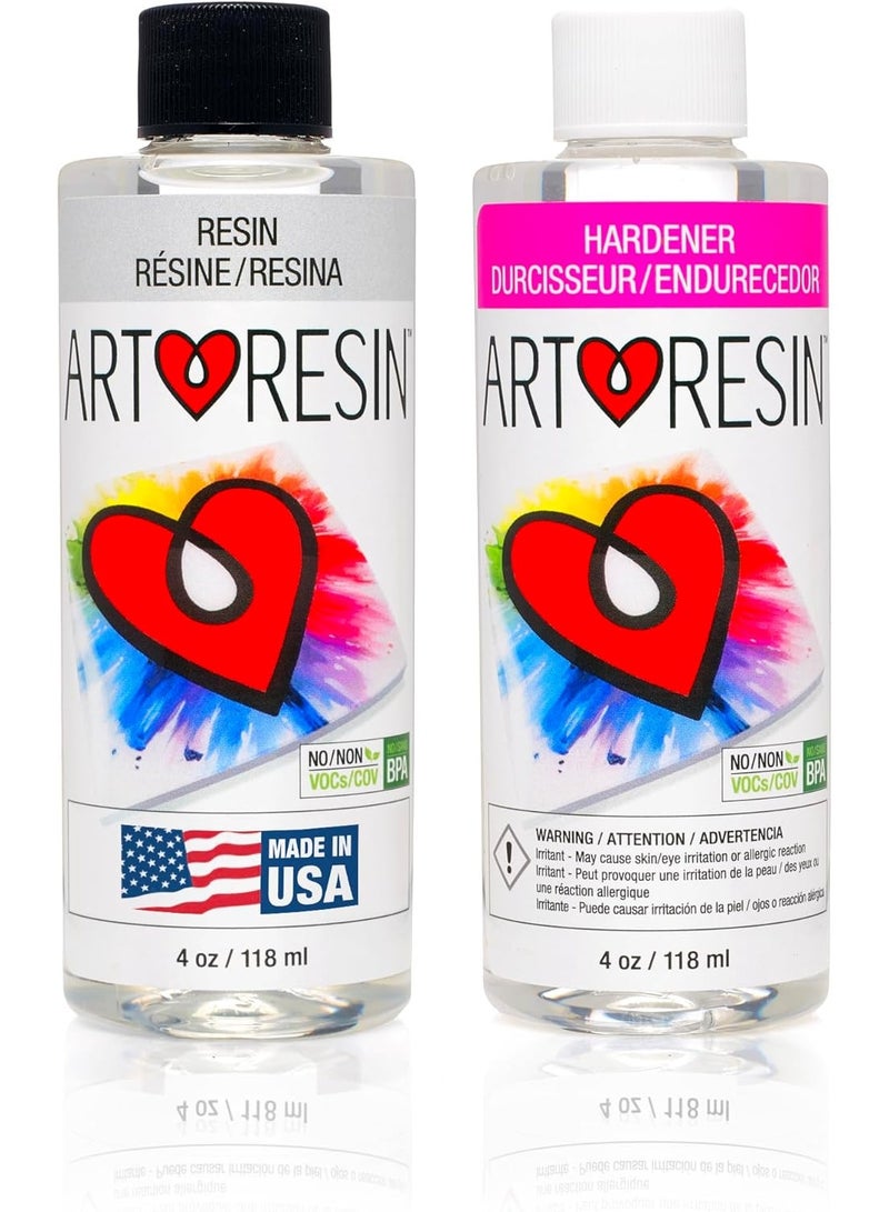 ArtResin High-Gloss Epoxy Resin Clear Coat Kit Non-Toxic 118 ML Resin + 118 ML Hardener - Image 2